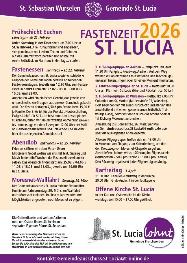 Fastenzeit 2026 St. Lucia (c) GA Lucia