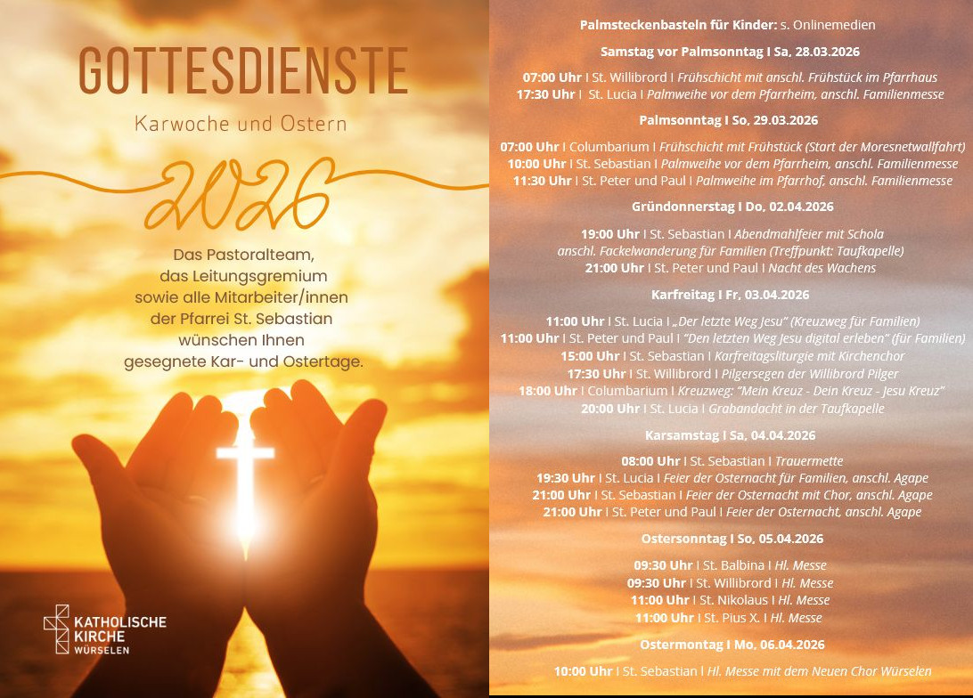 Flyer_Gottesdienste Kar-und Ostertage 2026_gesamt (c) ISe