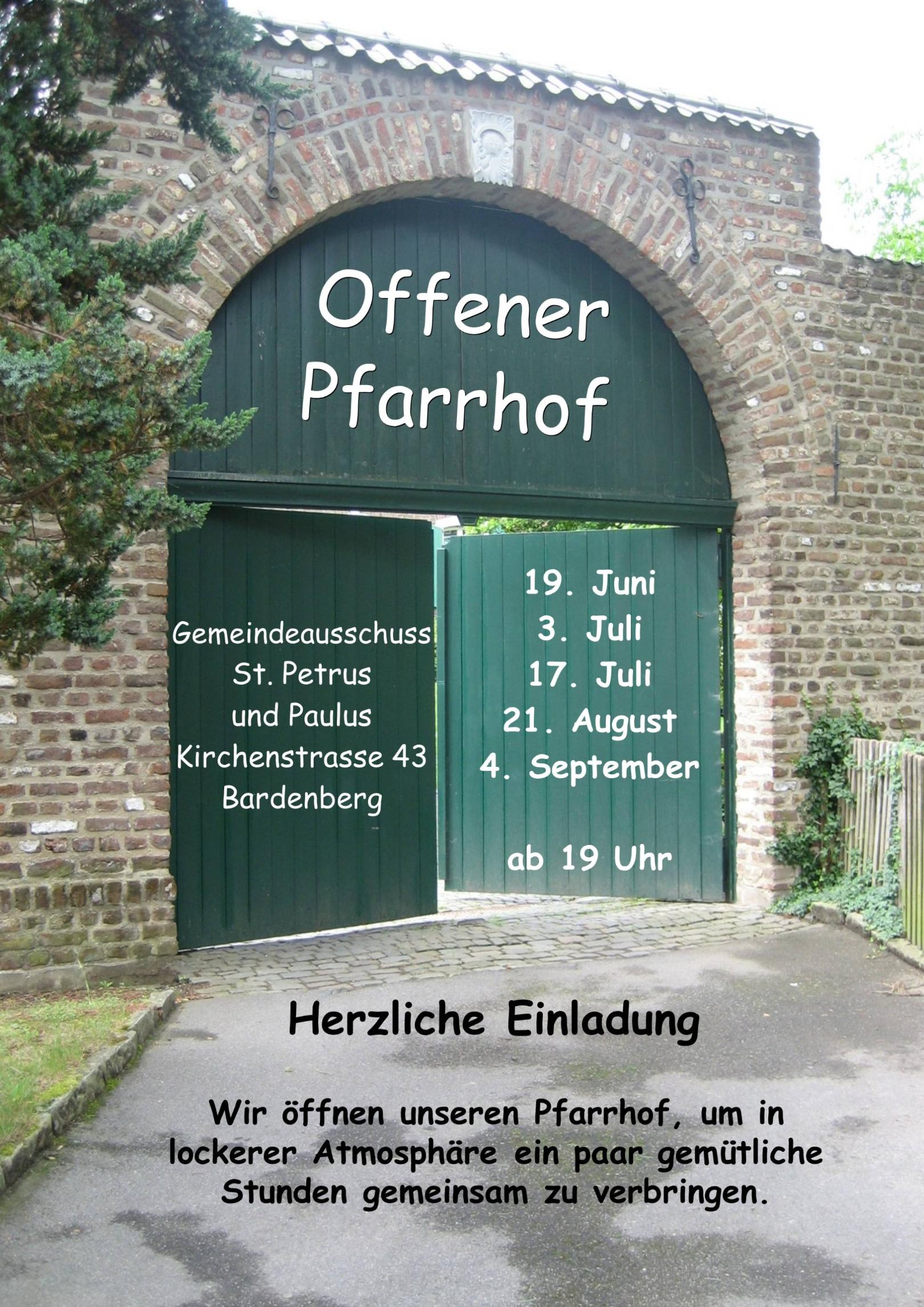 Offener Pfarrhof 2026 (c) Hattrup