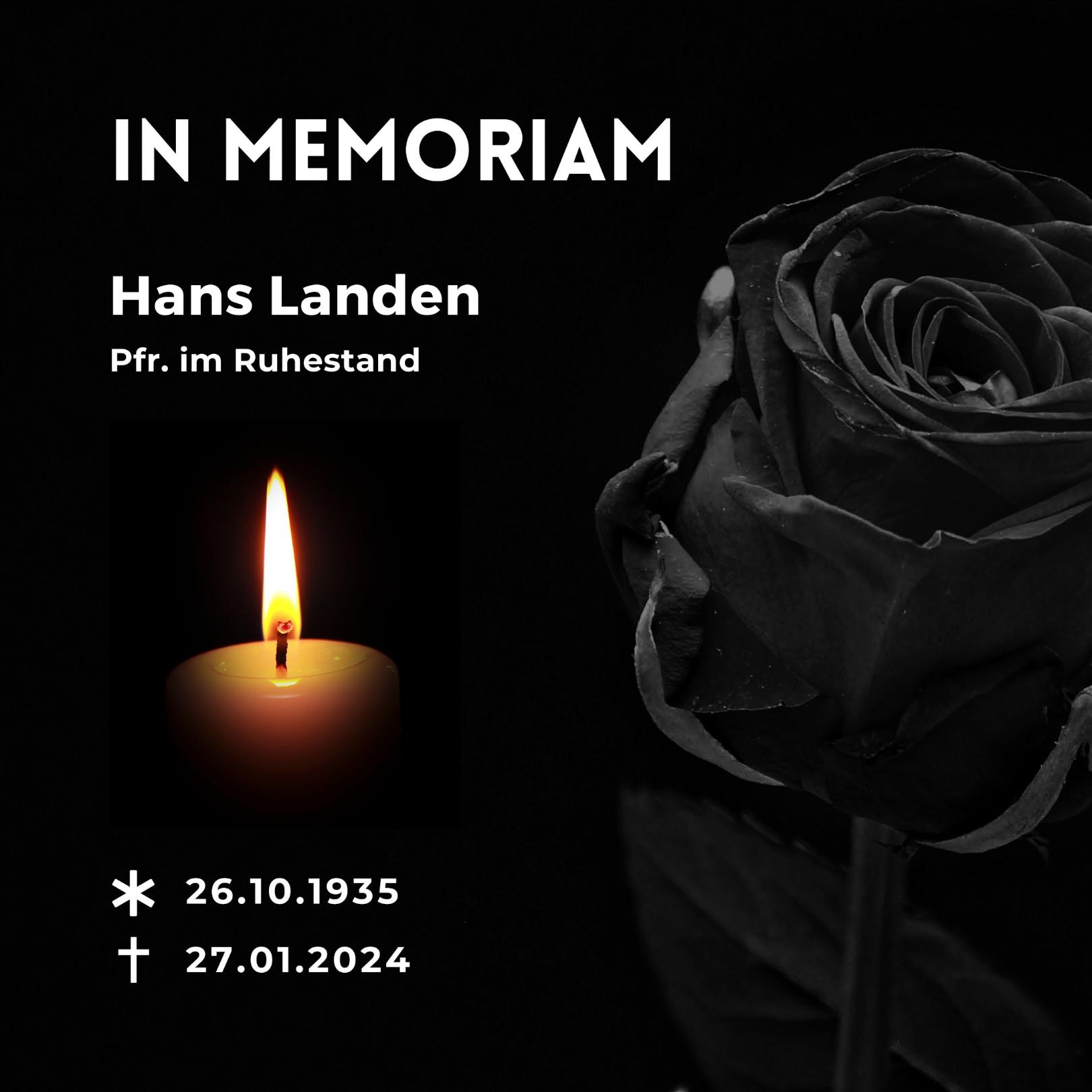 In Memoriam Hans Landen (c) Pfarrei St. Sebastian