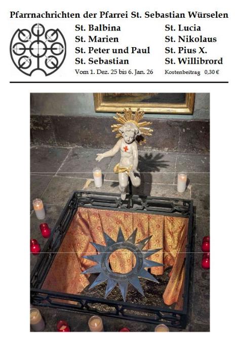 Pfarrnachrichten 12-2025 Titelseite (c) Pfarrei St. Sebastian