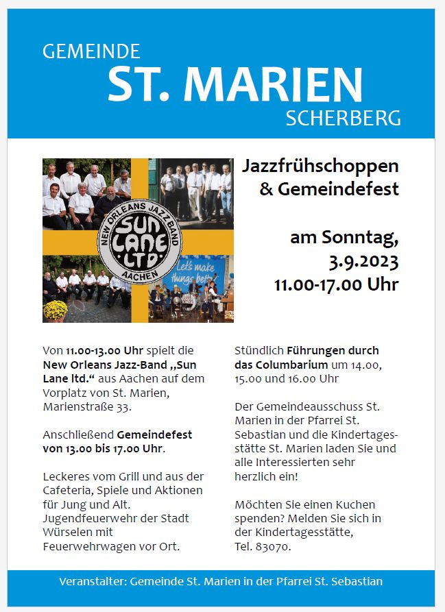 Jazzfrühschoppen Gemeindefest St. Marien (c) GA Marien
