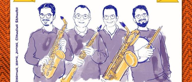 Plakat Väter und Söhne Sax'n'Drums in Eupen